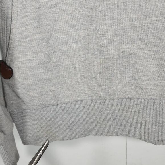 Naketano Women’s Small Darth Gray Funnel Neck Pullover Hoodie Sweatshirt - Picture 12 of 13